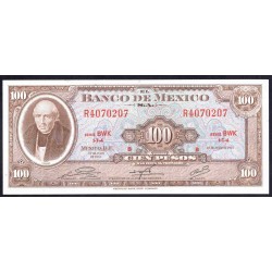 Мексика 100 песо 1973 серия BWK (MEXICO 100 Pesos 1973 series BWK) P 61i : UNC