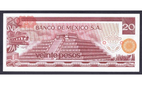 Мексика 20 песо 1977 (MEXICO 20 Pesos 1977) P 64d(3) : UNC