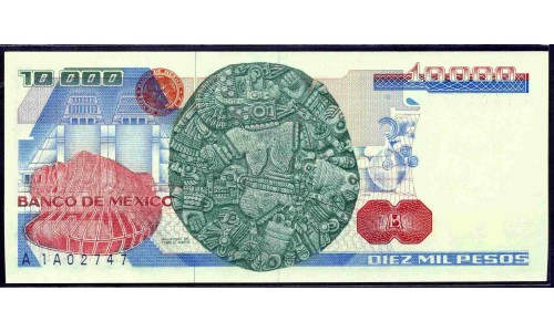 Мексика 10000 песо 1983 (MEXICO 10000 Pesos 1983) P 84a : UNC