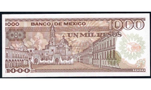 Мексика 1000 песо 1984 серия WF (MEXICO 1000 Pesos 1984 series WF) P 81 : UNC