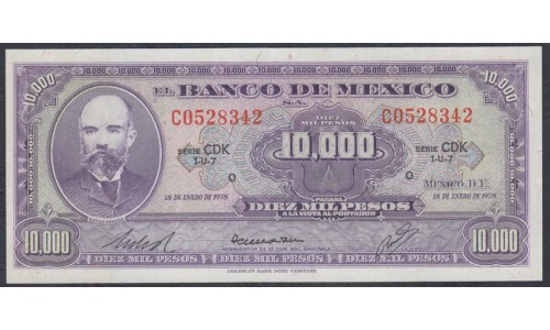 Мексика 10000 песо 1978 года, серия CES (MEXICO 10000 Pesos 1978, Series CES) P 72: UNC