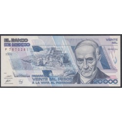 Мексика 20000 песо 1989 серия DU (MEXICO 20000 Pesos 1989 series DU) P 92b: UNC