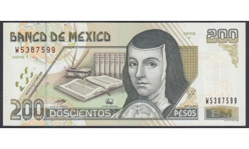 Мексика 200 песо 1998 серия Y (MEXICO 200 Pesos 1998 series Y) P 109c: UNC