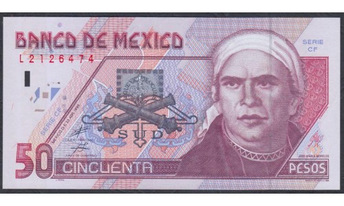 Мексика 50 песо 1999 года, серия CF (MEXICO 50 Pesos 1999) P 107d : UNC