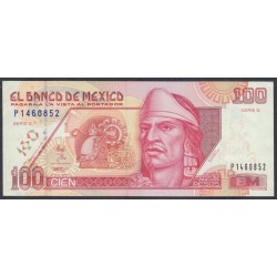 Мексика 100 песо 1992 года, Серия G (MEXICO 100 Pesos 1992) P 102: UNC-