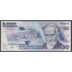 Мексика 20 песо 1992 года, серия E (MEXICO 20 Pesos 1992, Series E) P 96: UNC