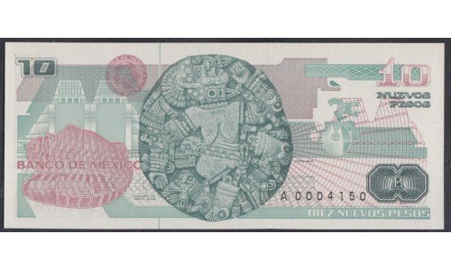 Мексика 10 песо 1992 серия А (MEXICO 10 Pesos 1992 series A) P 95: UNC