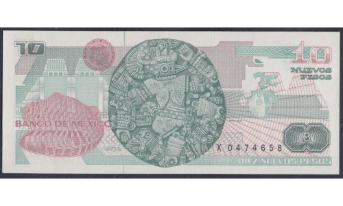 Мексика 10 песо 1992 серия L (MEXICO 10 Pesos 1992 series L) P 95 : UNC