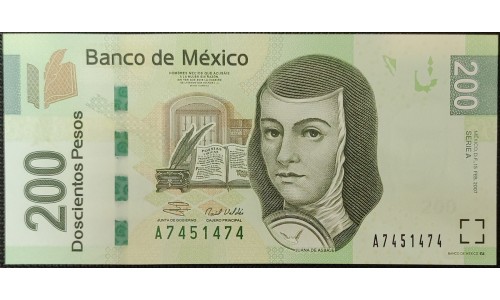 Мексика 200 песо 2007 (MEXICO 200 Pesos 2007) P 125a : UNC