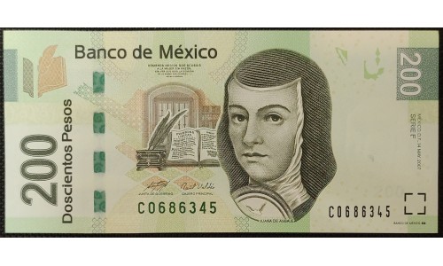 Мексика 200 песо 2007 (MEXICO 200 Pesos 2007) P 125f : UNC