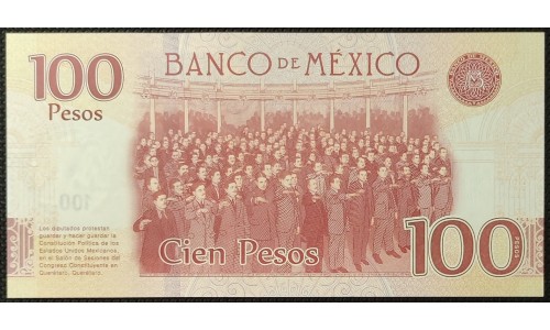 Мексика 100 песо 2016 (MEXICO 100 Pesos 2016) P 130d : UNC