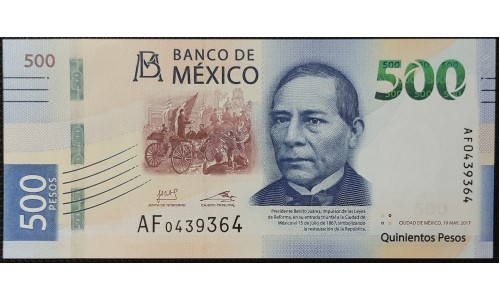 Мексика 500 песо 2017 (MEXICO 500 Pesos 2017) P NEW : UNC