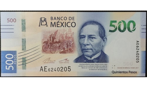 Мексика 500 песо 2017 (MEXICO 500 Pesos 2017) P NEW(2) : UNC