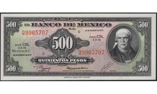 Мексика 500 песо 1977 (MEXICO 500 Pesos 1977) P 51s : UNC