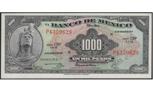 Мексика 1000 песо 1977 (MEXICO 1000 Pesos 1977) P 52t : UNC