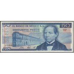 Мексика 50 песо 1981 серия KB (MEXICO 50 Pesos 1981 series KB) P 73 : UNC