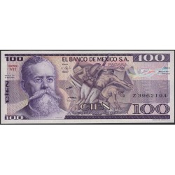 Мексика 100 песо 1982 серия VH (MEXICO 100 Pesos 1982 series VH) P 74c : UNC