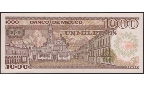Мексика 1000 песо 1985 серия YM (MEXICO 1000 Pesos 1985 series YM) P 85 : UNC