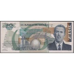 Мексика 10 песо 1992 серия M (MEXICO 10 Pesos 1992 series M) P 95 : UNC