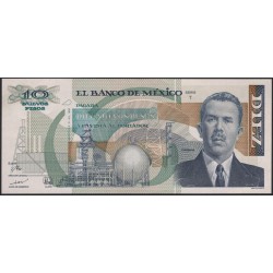 Мексика 10 песо 1992 серия T (MEXICO 10 Pesos 1992 series T) P 95 : UNC