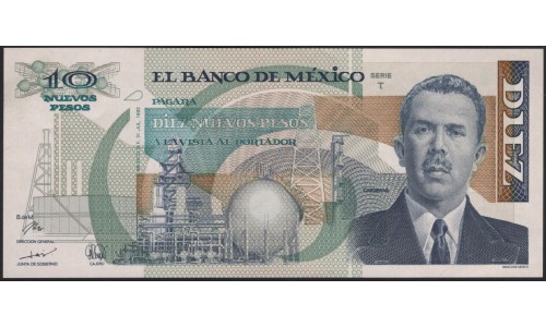 Мексика 10 песо 1992 серия T (MEXICO 10 Pesos 1992 series T) P 95 : UNC