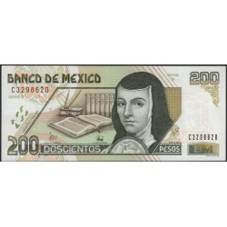Мексика 200 песо 1995 серия B (MEXICO 200 Pesos 1995 series B) P 109а : UNC