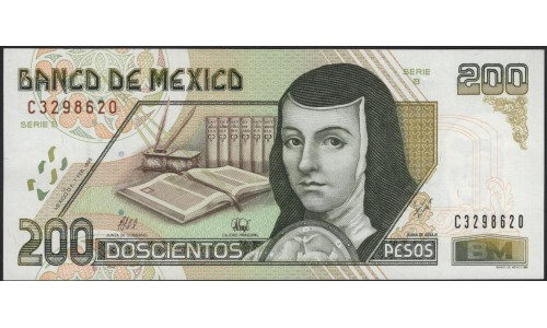 Мексика 200 песо 1995 серия B (MEXICO 200 Pesos 1995 series B) P 109а : UNC