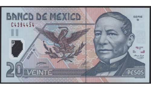 Мексика 20 песо 2001 (MEXICO 20 Pesos 2001) P 116a : UNC