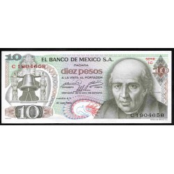 Мексика 10 песо 1969 (MEXICO 10 Pesos 1969) P 63a : aUNC