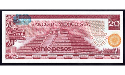Мексика 20 песо 1977 (MEXICO 20 Pesos 1977) P 64d(4) : UNC