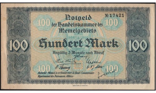 Литва, набор из 9ти банкнот 1922 (Мемель) (LITHUANIA, 9 banknotes set 1922 (Memel)) : UNC-/UNC