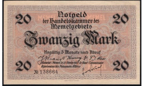 Литва, набор из 9ти банкнот 1922 (Мемель) (LITHUANIA, 9 banknotes set 1922 (Memel)) : UNC-/UNC
