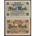 Литва, набор из 9ти банкнот 1922 (Мемель) (LITHUANIA, 9 banknotes set 1922 (Memel)) : UNC-/UNC