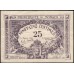 Монако 25 сантимов 1920 года, со штампом (MONACO 25 santimes 1920) P 2b : XF