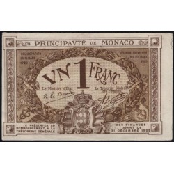 Монако 1 франк 1920 (MONACO 1 Franc 1920) P 4a : aUNC