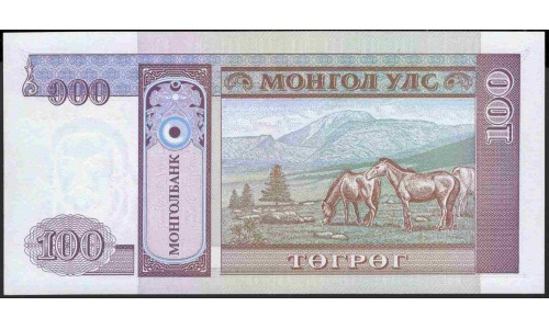 Монголия 100 тугриков б\д (1993 год) (Mongolia 100 tugrik ND (1993 year)) P 57 : Unc