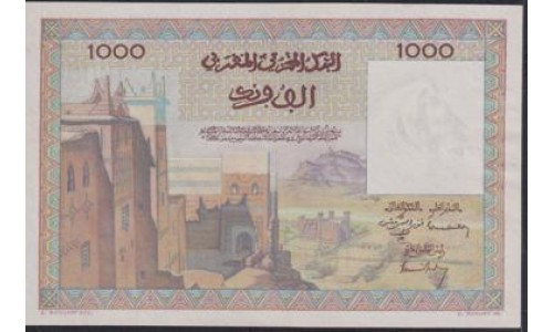 Марокко 1000 франков 1951 (MOROCCO 1000 francs 1951) P 47(1): UNC