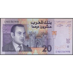 Марокко 20 дирхам 2005 г. (MOROCCO 20 dirhams 2005 g.) P68:Unc