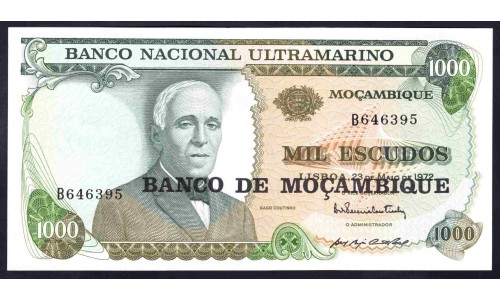 Мозамбик 1000 эскудо 1972 (1976) (MOZAMBIQUE 1000 Escudos 1972 (1976)) P 119 : UNC
