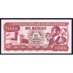 Мозамбик 1000 метикалей 1989 (MOZAMBIQUE 1000 Meticais 1989) P 132c : UNC