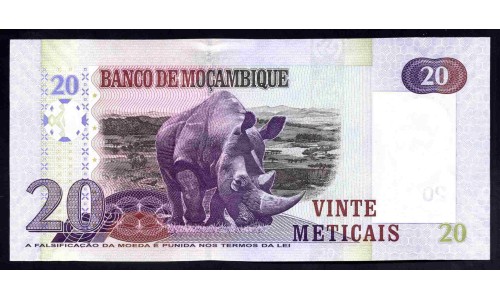 Мозамбик 20 метикалей 2006 (MOZAMBIQUE 20 Meticais 2006) P 143a : UNC