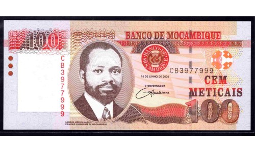 Мозамбик 100 метикалей 2006 (MOZAMBIQUE 100 Meticais 2006) P 145а : UNC