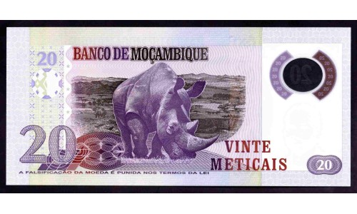 Мозамбик 20 метикалей 2011 (MOZAMBIQUE 20 Meticais 2011) P 149а : UNC