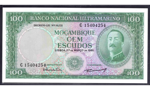 Мозамбик 100 эскудо 1961 (MOZAMBIQUE 100 Escudos 1961) P 109b : UNC