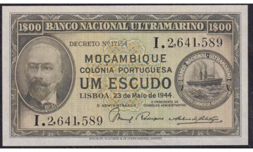 Мозамбик 1 эскудо 23.05.1944 года (MOZAMBIQUE 1 Escudo 23.05.1944) P 92: UNC