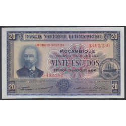 Мозамбик 20 эскудо 1945 (MOZAMBIQUE 20 Escudos 1945) P 96: aUNC/UNC