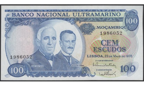 Мозамбик 100 эскудо 1972 (MOZAMBIQUE 100 Escudos 1972) P 113(1) : UNC