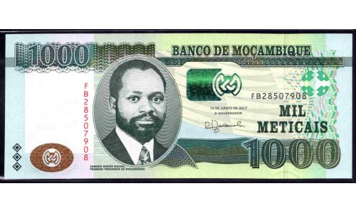 Мозамбик 1000 метикалей 2017 (MOZAMBIQUE 1000 Meticais 2017) P 154b : UNC