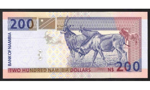 Намибия 200 долларов (1996) (NAMIBIA 200 Namibia Dollars (1996)) P 10b : UNC