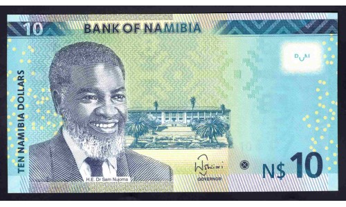 Намибия 10 долларов 2015 года (NAMIBIA 10 Namibia Dollars 2015) P 16: UNC